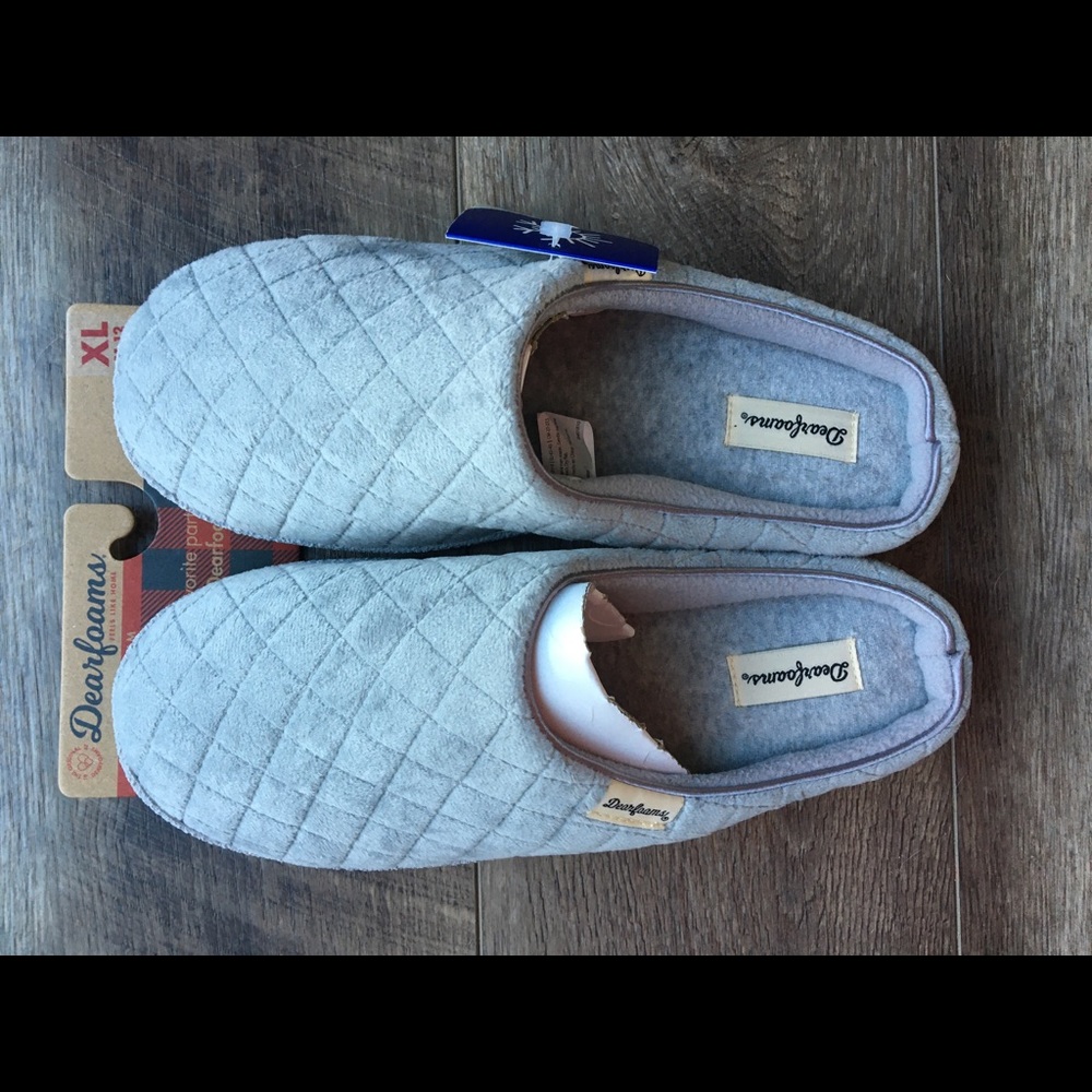Dearfoams Women’s Gray Slippers XL